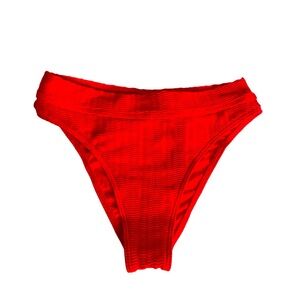 Billabong Red Ribbed Bikini Bottom